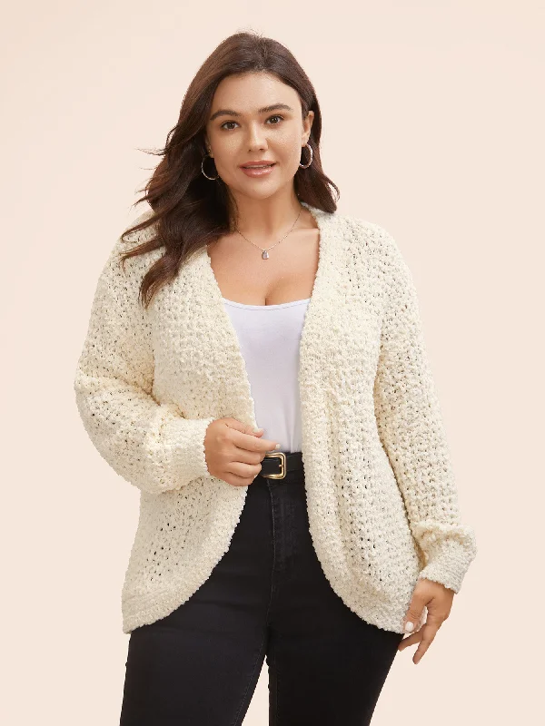 sequin embellished women cardigan for special occasionsSolid Textured Curved Hem Cardigan sequin embellished women cardigan for special occasionsSolid Textured Curved Hem Cardigan