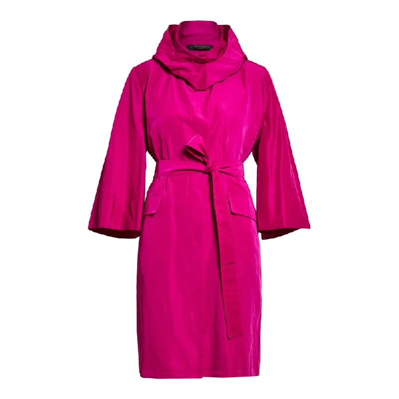 Women's long - sleeve wool coats in a houndstooth pattern for a classic charmTENERO