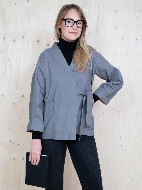 Mid - length women's down coats in a slim fit for a modern and sleek appearanceThe Assembly Line Wrap Jacket Mid - length women's down coats in a slim fit for a modern and sleek appearanceThe Assembly Line Wrap Jacket