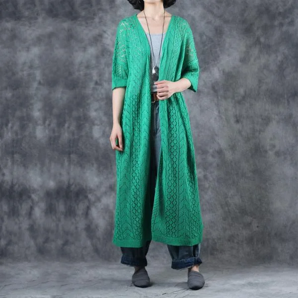 Women's long - sleeve wool coats in a houndstooth pattern for a classic charmUnique linen green clothes Fashion Linen Solid Half Sleeve V-Neck Hollow Out Coat Women's long - sleeve wool coats in a houndstooth pattern for a classic charmUnique linen green clothes Fashion Linen Solid Half Sleeve V-Neck Hollow Out Coat