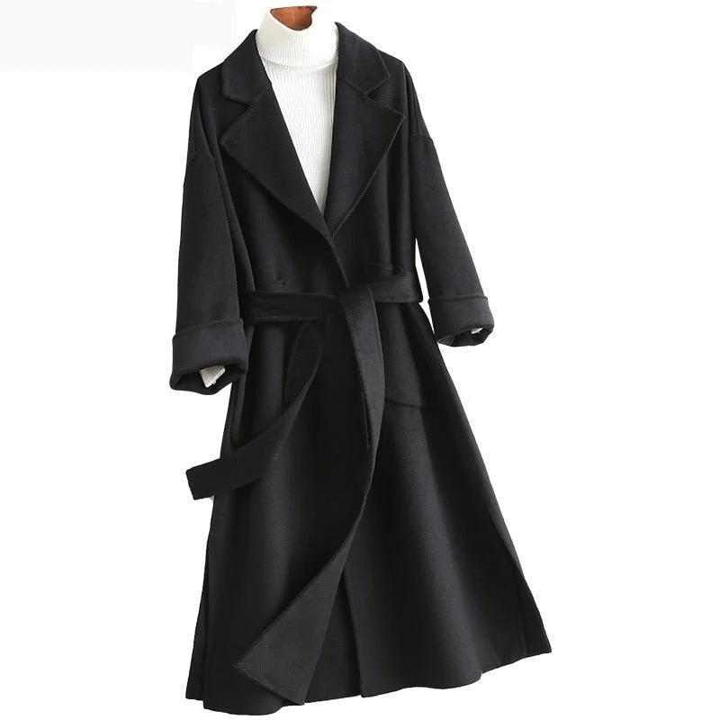 Hooded women's puffer coats in neon colors for high - visibility sportsWomen's Cashmere Double-sided Woollen Belted Slim Trench Coats Hooded women's puffer coats in neon colors for high - visibility sportsWomen's Cashmere Double-sided Woollen Belted Slim Trench Coats