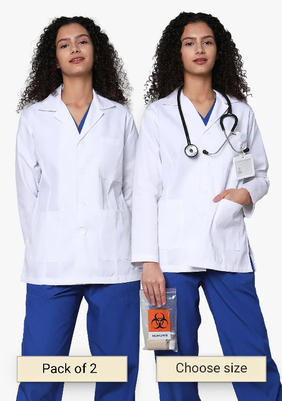Long women's mac coats in a lightweight fabric for spring showersWomen's Focus Lab coat apron (Pack of 2) Long women's mac coats in a lightweight fabric for spring showersWomen's Focus Lab coat apron (Pack of 2)