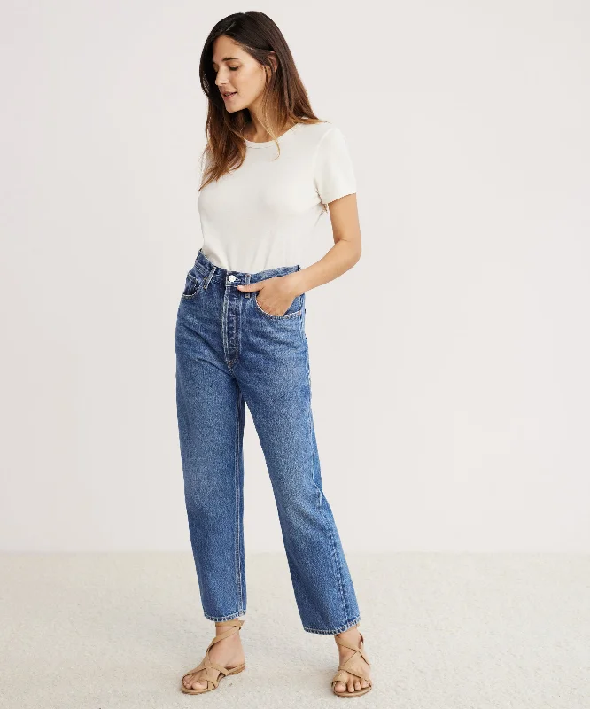A - Line Women's Merino Wool Sweater Dresses in Classic Styles90's Crop Jean