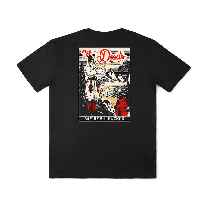 Distressed Women T Shirt with a Laid - Back AestheticAll Fucked