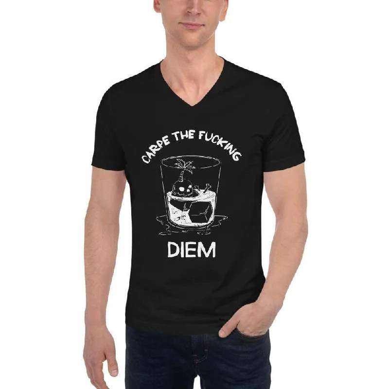 Sleeveless Women T Shirt for Summer ComfortCarpe The Fucking Diem Vacation Design - Unisex V-Neck T-Shirt Sleeveless Women T Shirt for Summer ComfortCarpe The Fucking Diem Vacation Design - Unisex V-Neck T-Shirt