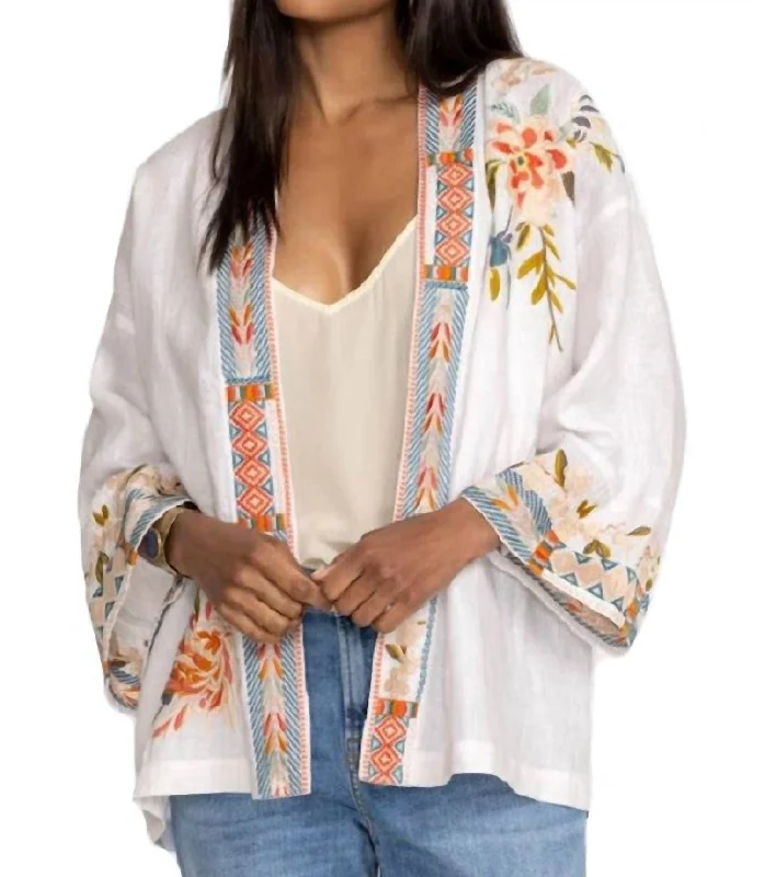 Sleeveless Women's Silk Blend Sweater Dresses for a Sophisticated LookCeretti Linen Cropped Kimono In White Sleeveless Women's Silk Blend Sweater Dresses for a Sophisticated LookCeretti Linen Cropped Kimono In White