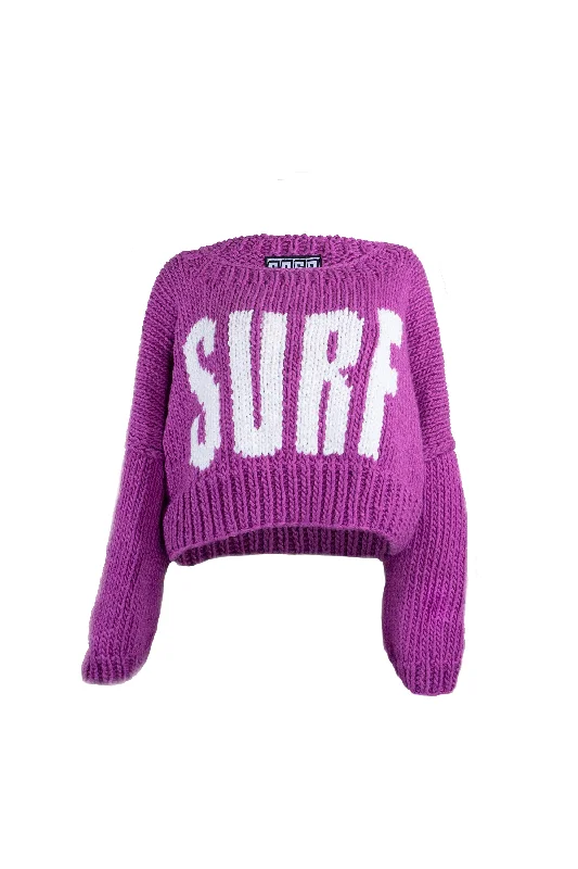 Cropped Women's Angora Blend Sweaters for a Trendy LookChunky Cotton Surf Pullover
