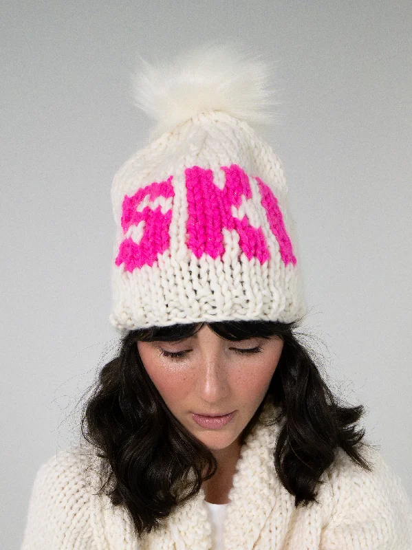 Open - Front Women's Cardigan - Style Mohair SweatersThe SKI Toque with Removable POM Open - Front Women's Cardigan - Style Mohair SweatersThe SKI Toque with Removable POM