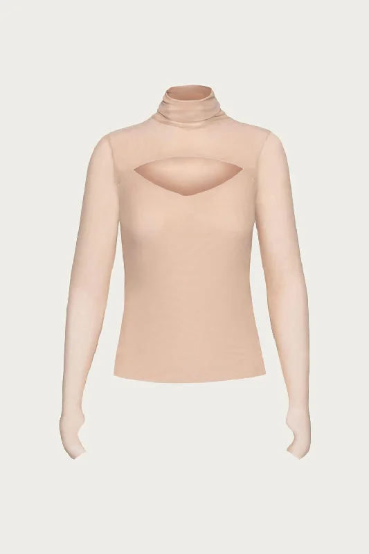 Mini - Length Women's Chunky Knit Sweater Dresses in Bold HuesDawn Power Mesh Turtleneck Top In Tan Mini - Length Women's Chunky Knit Sweater Dresses in Bold HuesDawn Power Mesh Turtleneck Top In Tan