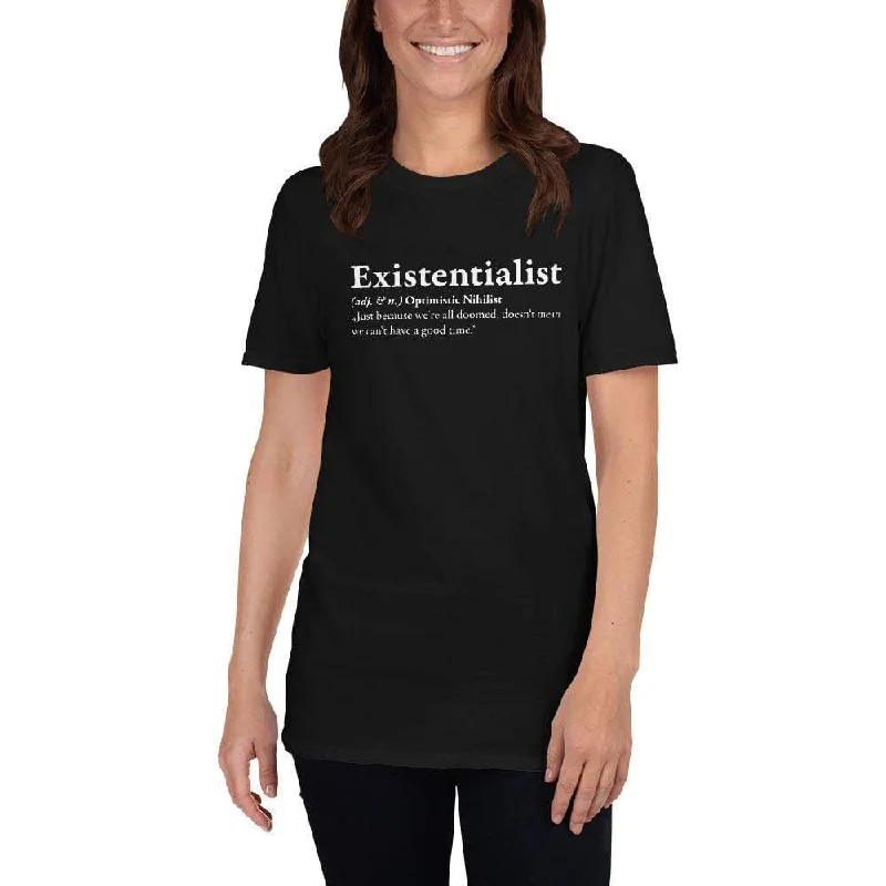 Ringer T Shirt Women with Retro - Inspired StripesDefinition of an Existentialist - Premium T-Shirt Ringer T Shirt Women with Retro - Inspired StripesDefinition of an Existentialist - Premium T-Shirt