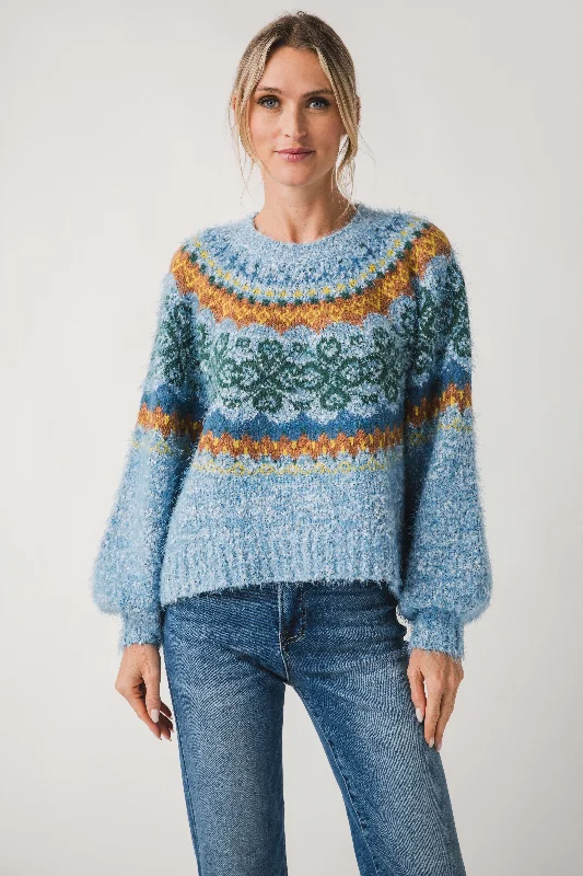 Boat Neck Women's Merino Wool Sweaters in Neutral ShadesFree People Festive Frost Sweater
