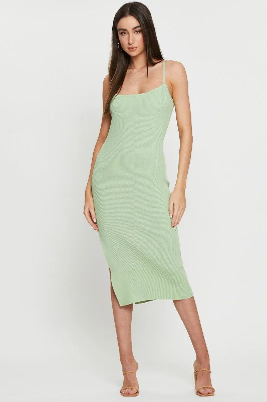 Plus Size Women's Long Sleeve Cable Knit Sweater DressesGreen Knit Dress Bodycon