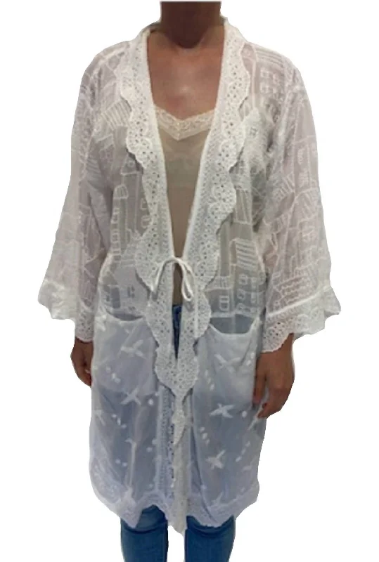 Plus Size Women's Long Sleeve Cable Knit Sweater DressesHouse Ecaterina Kimono In White Plus Size Women's Long Sleeve Cable Knit Sweater DressesHouse Ecaterina Kimono In White