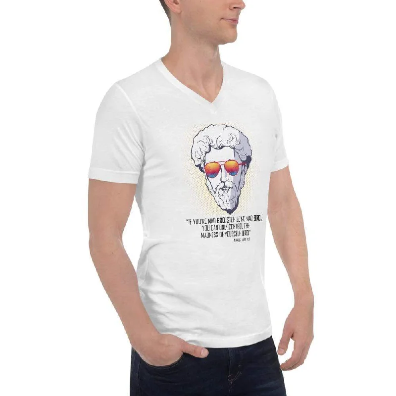 V - Neck Women T Shirt to Enhance the NecklineMarcus Aurelius the Bro - Unisex V-Neck T-Shirt V - Neck Women T Shirt to Enhance the NecklineMarcus Aurelius the Bro - Unisex V-Neck T-Shirt
