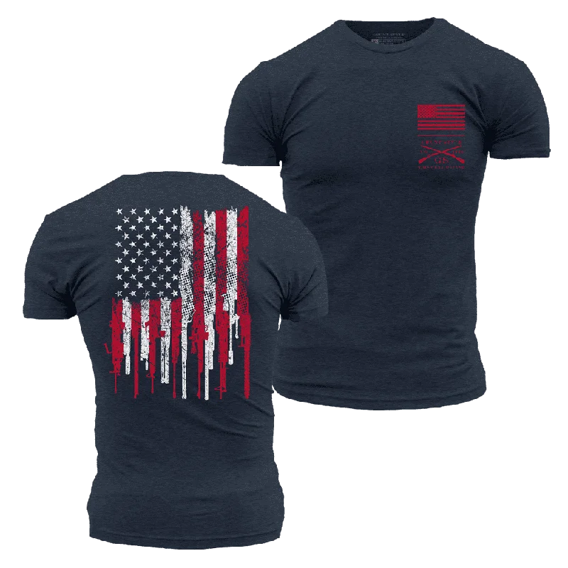 Pocketed Women T Shirt for Added Functionality2A Stars and Stripes T-Shirt - Midnight Navy Pocketed Women T Shirt for Added Functionality2A Stars and Stripes T-Shirt - Midnight Navy
