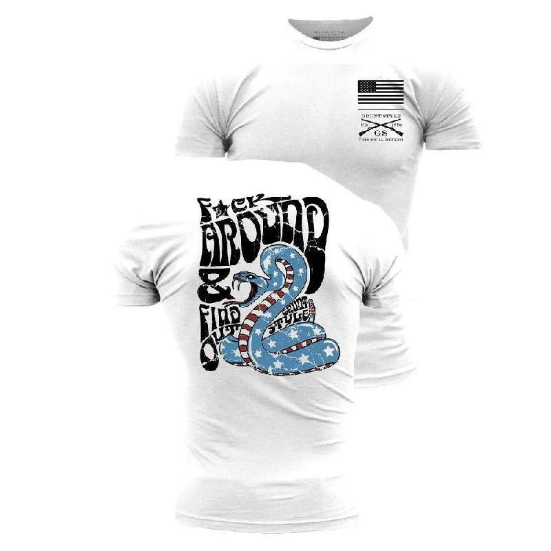 Plus Size Women T Shirt for a Comfortable and Flattering FitF*ck Around & Find Out T-Shirt - White Plus Size Women T Shirt for a Comfortable and Flattering FitF*ck Around & Find Out T-Shirt - White