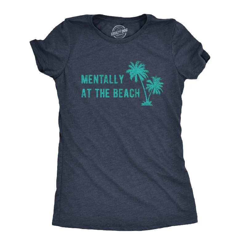 Striped Women T Shirt in a Classic PatternMentally At The Beach Women's T Shirt