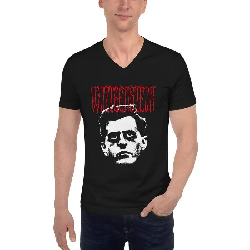 Floral Print Women T Shirt for a Feminine TouchMetal Philosophers - Wittgenstein - Unisex V-Neck T-Shirt