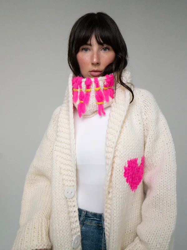 Mock Neck Women's Alpaca Wool Sweaters in Earth TonesHeart Jacket