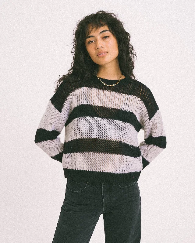 Short Sleeve Women's Cotton Blend Sweaters in Pastel ColorsLola Neck Knit Black Ghost Grey Short Sleeve Women's Cotton Blend Sweaters in Pastel ColorsLola Neck Knit Black Ghost Grey