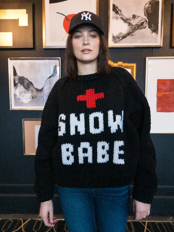 Hooded Women's Fleece - Lined Sweaters for WinterSnow Babe Pullover