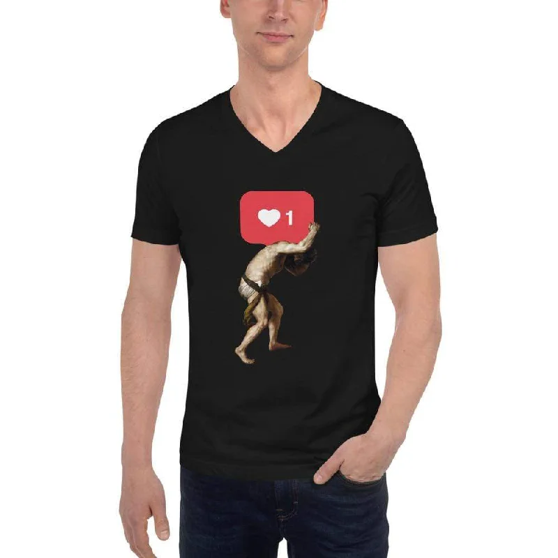 Muscle Women T Shirt for a Sporty and Casual LookSocial Sisyphus - Unisex V-Neck T-Shirt Muscle Women T Shirt for a Sporty and Casual LookSocial Sisyphus - Unisex V-Neck T-Shirt