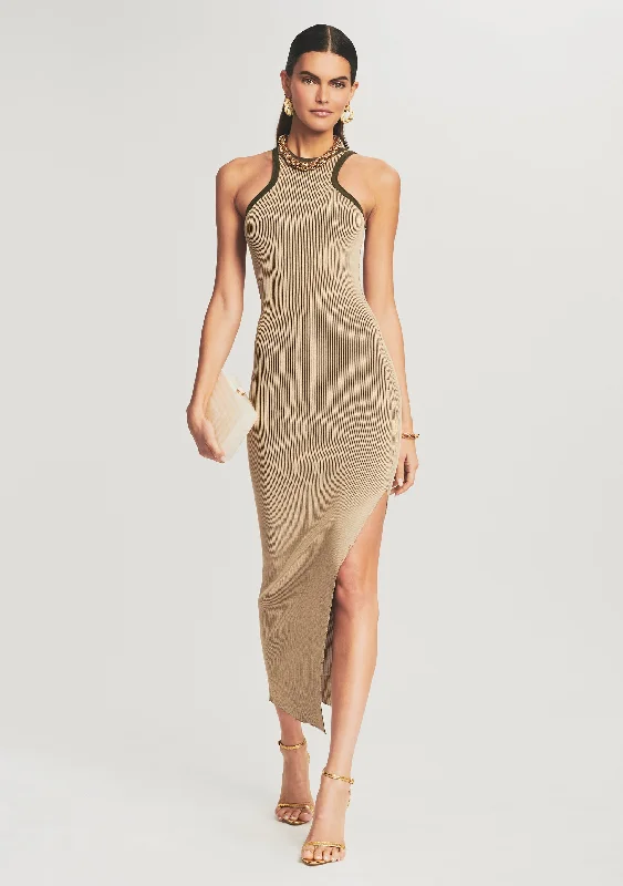 Midi - Length Women's Shetland Wool Sweater Dresses in Traditional PatternsSofie Rib Knit Dress