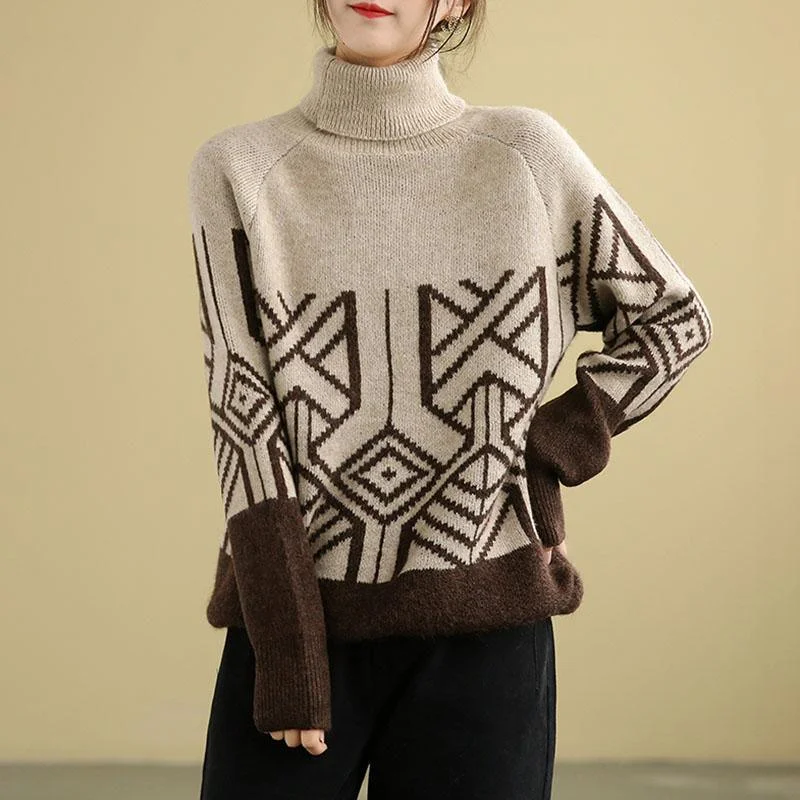 Split - Hem Women's Linen Blend Sweaters for SpringSpring Thicken Warm Turtleneck Sweater Split - Hem Women's Linen Blend Sweaters for SpringSpring Thicken Warm Turtleneck Sweater