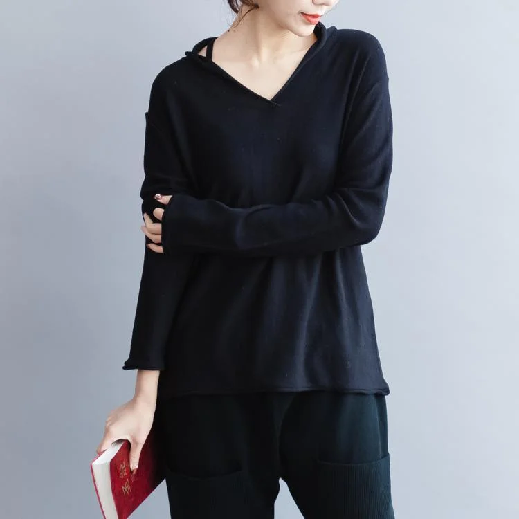 Mock Neck Women's Alpaca Wool Sweaters in Earth Tonesstylish black sweater Loose fitting v neck knitted tops vintage wild winter shirt Mock Neck Women's Alpaca Wool Sweaters in Earth Tonesstylish black sweater Loose fitting v neck knitted tops vintage wild winter shirt