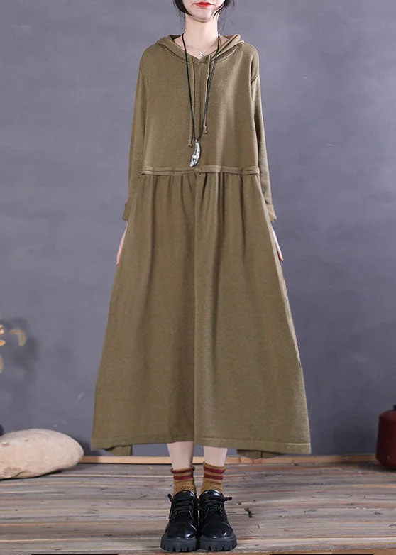 Cowl Neck Women's Cashmere Blend Sweater Dresses for WinterUnique Grass Green Hooded Pockets Knit Party Dress Spring Cowl Neck Women's Cashmere Blend Sweater Dresses for WinterUnique Grass Green Hooded Pockets Knit Party Dress Spring