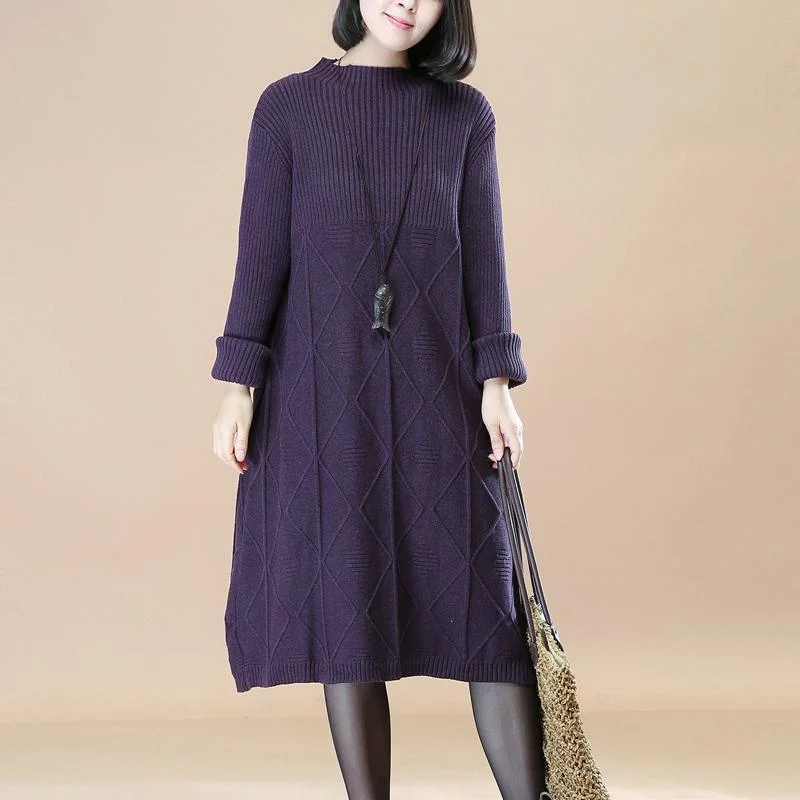 V - Neck Women's Ribbed Wool Sweaters for Fallvintage dark purple knit dresses casual long sweaters 2018 long knit sweaters V - Neck Women's Ribbed Wool Sweaters for Fallvintage dark purple knit dresses casual long sweaters 2018 long knit sweaters