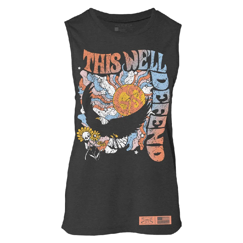Moisture - Wicking Women T Shirt for Active LifestylesWomen's Trippy Eagle Everyday Tank - Dark Heather Gray Moisture - Wicking Women T Shirt for Active LifestylesWomen's Trippy Eagle Everyday Tank - Dark Heather Gray