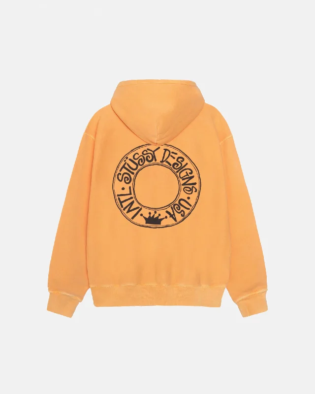 Women's hoodie with a kangaroo pocket and a pom - pom drawstring for added charmBUANA HOODIE PIGMENT DYED Women's hoodie with a kangaroo pocket and a pom - pom drawstring for added charmBUANA HOODIE PIGMENT DYED