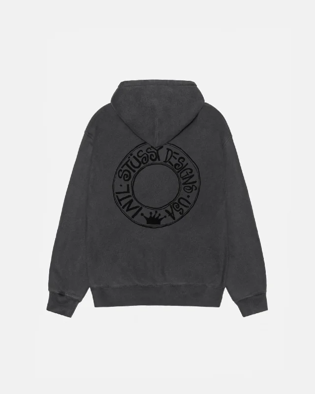 Women's cropped sweatshirt with a slogan graphic for a fun and expressive lookBUANA HOODIE PIGMENT DYED Women's cropped sweatshirt with a slogan graphic for a fun and expressive lookBUANA HOODIE PIGMENT DYED