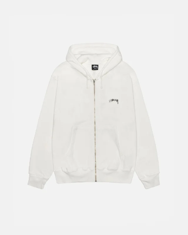 Women's tie - front hoodie in a lightweight fabric for summer layeringSMOOTH STOCK ZIP HOODIE PIGMENT DYED Women's tie - front hoodie in a lightweight fabric for summer layeringSMOOTH STOCK ZIP HOODIE PIGMENT DYED