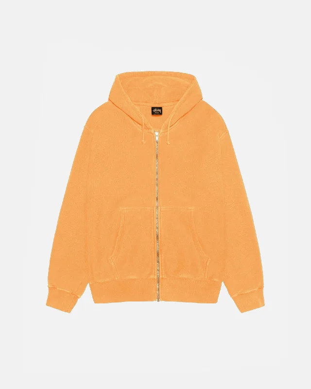 Women's zip - up sweatshirt in pastel blue for a soft and stylish outfitBUANA ZIP HOODIE PIGMENT DYED