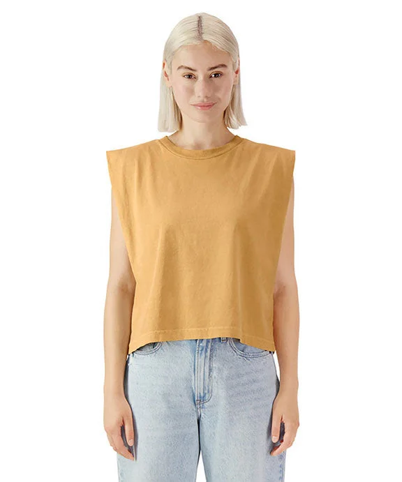 307GD - American Apparel Ladies Garment Dyed Muscle Tank Top | Faded Mustard