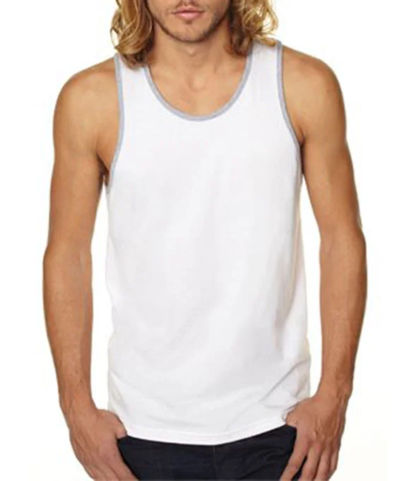 Women's hoodie with a kangaroo pocket and a pom - pom drawstring for added charm3633 Next Level Men's Premium Jersey Tank Top | White/Heather Grey Women's hoodie with a kangaroo pocket and a pom - pom drawstring for added charm3633 Next Level Men's Premium Jersey Tank Top | White/Heather Grey