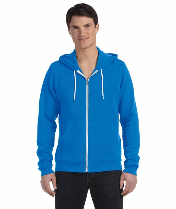 Women's long - sleeve cropped sweatshirt with ribbed cuffs for a snug fit3739 Bella + Canvas Unisex Poly-Cotton Fleece Full-Zip Hoodie | Neon Blue Women's long - sleeve cropped sweatshirt with ribbed cuffs for a snug fit3739 Bella + Canvas Unisex Poly-Cotton Fleece Full-Zip Hoodie | Neon Blue