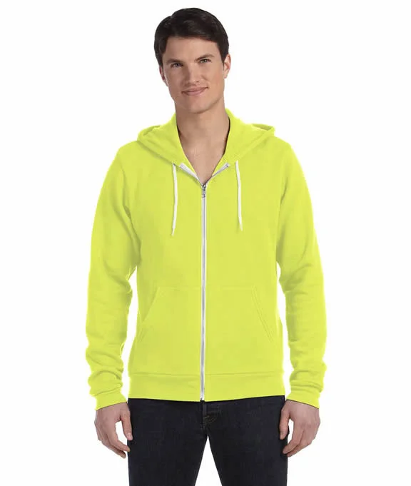 Women's fleece - lined hoodie with thumbholes for warmth in winter3739 Bella + Canvas Unisex Poly-Cotton Fleece Full-Zip Hoodie | Neon Yellow Women's fleece - lined hoodie with thumbholes for warmth in winter3739 Bella + Canvas Unisex Poly-Cotton Fleece Full-Zip Hoodie | Neon Yellow