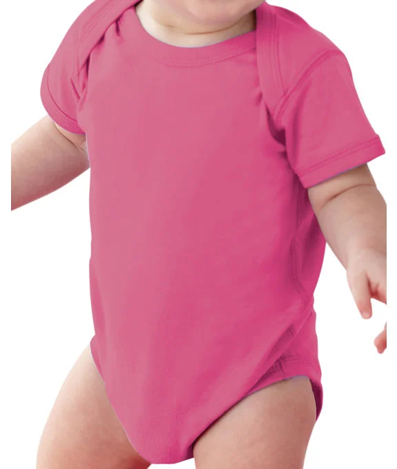Women's tie - dye hoodie in bright colors for a retro and eye - catching style4424 Rabbit Skins Infant Fine Jersey Lap-Shoulder Bodysuit | Raspberry Women's tie - dye hoodie in bright colors for a retro and eye - catching style4424 Rabbit Skins Infant Fine Jersey Lap-Shoulder Bodysuit | Raspberry