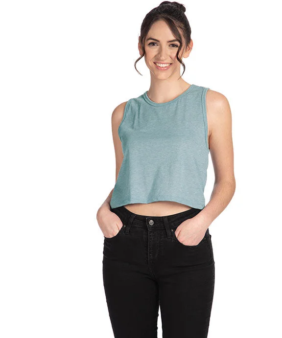 Women's quarter - zip sweatshirt made of organic cotton for eco - conscious fashion5083 - Next Level Ladies Festival Cropped Tank Top | Stonewash Denim Women's quarter - zip sweatshirt made of organic cotton for eco - conscious fashion5083 - Next Level Ladies Festival Cropped Tank Top | Stonewash Denim