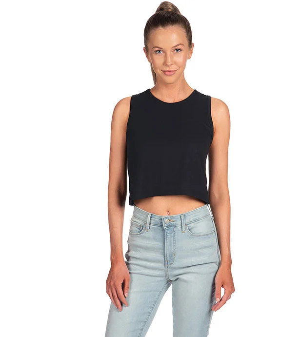 Women's long - sleeve cropped sweatshirt with ribbed cuffs for a snug fit5083 - Next Level Ladies Festival Cropped Tank Top Women's long - sleeve cropped sweatshirt with ribbed cuffs for a snug fit5083 - Next Level Ladies Festival Cropped Tank Top