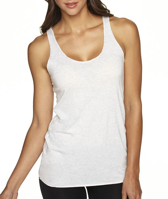 Women's graphic - printed sweatshirt featuring floral patterns for a feminine touch6733 - Next Level Ladies Tri-Blend Racerback Tank Top | Heather White Women's graphic - printed sweatshirt featuring floral patterns for a feminine touch6733 - Next Level Ladies Tri-Blend Racerback Tank Top | Heather White