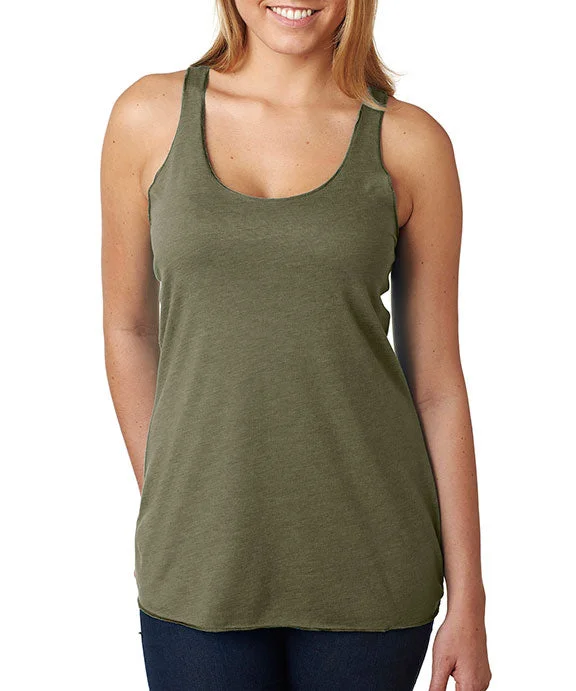Women's oversized cropped hoodie with drawstrings for a trendy look6733 - Next Level Ladies Tri-Blend Racerback Tank Top | Military Green Women's oversized cropped hoodie with drawstrings for a trendy look6733 - Next Level Ladies Tri-Blend Racerback Tank Top | Military Green