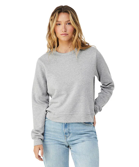 Striped Women's Pullovers in a Breton Style for Nautical Vibes7511 - Bella + Canvas Ladies Classic Pullover Crewneck Sweatshirt | Athletic Heather Striped Women's Pullovers in a Breton Style for Nautical Vibes7511 - Bella + Canvas Ladies Classic Pullover Crewneck Sweatshirt | Athletic Heather