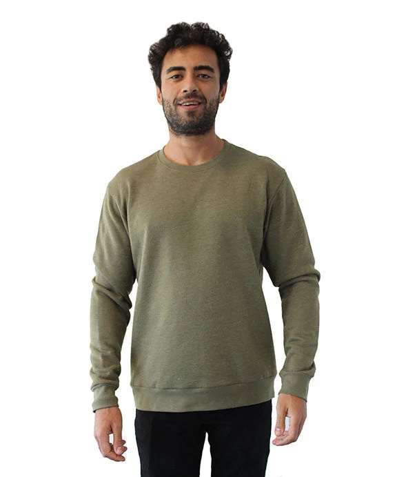 Women's cropped sweatshirt with a lace - trimmed hem for a romantic look9002NL - Next Level Unisex Malibu Pullover Sweatshirt | Heather Military Green Women's cropped sweatshirt with a lace - trimmed hem for a romantic look9002NL - Next Level Unisex Malibu Pullover Sweatshirt | Heather Military Green