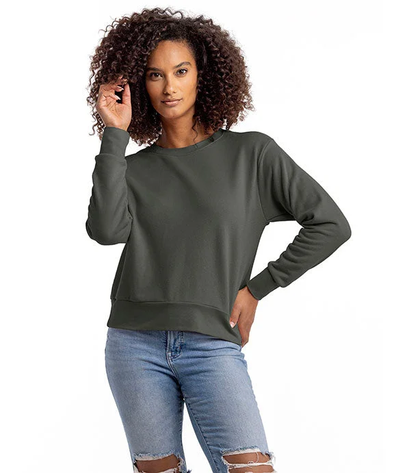 Women's long - sleeve cropped sweatshirt with ribbed cuffs for a snug fit9084 - Next Level Ladies Laguna Sueded Sweatshirt | Heavy Metal Women's long - sleeve cropped sweatshirt with ribbed cuffs for a snug fit9084 - Next Level Ladies Laguna Sueded Sweatshirt | Heavy Metal