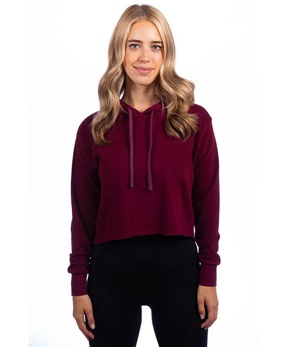 Women's tie - front hoodie in a lightweight fabric for summer layering9384 - Next Level Ladies Cropped Pullover Hooded Sweatshirt | Maroon Women's tie - front hoodie in a lightweight fabric for summer layering9384 - Next Level Ladies Cropped Pullover Hooded Sweatshirt | Maroon
