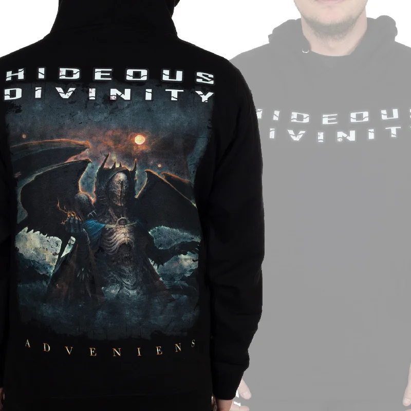 Plus Size Women's Pullovers with Pockets for PracticalityHideous Divinity "Adveniens" Pullover Hoodie Plus Size Women's Pullovers with Pockets for PracticalityHideous Divinity "Adveniens" Pullover Hoodie